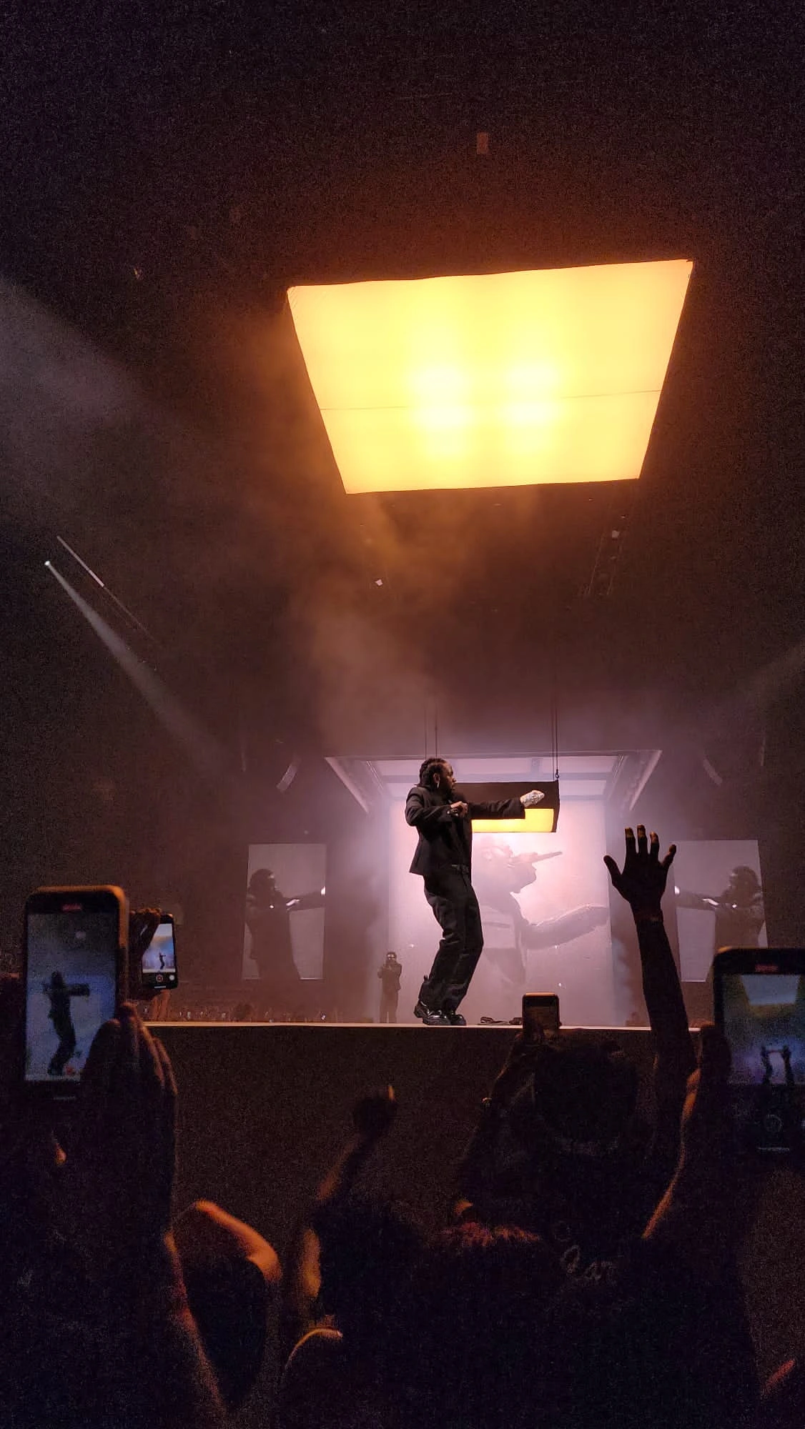 GIF of Kendrick Lamar and Baby Keem Performing Live